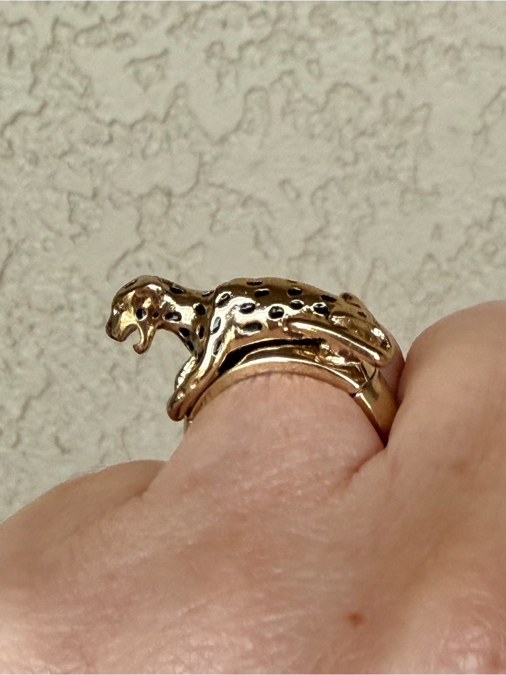 Trendy Gold Leopard Ring - Fashion Animal Statement